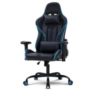 Bostin Life Racer Style Recliner Computer Gaming Office Chair - Black And Blue Furniture >
