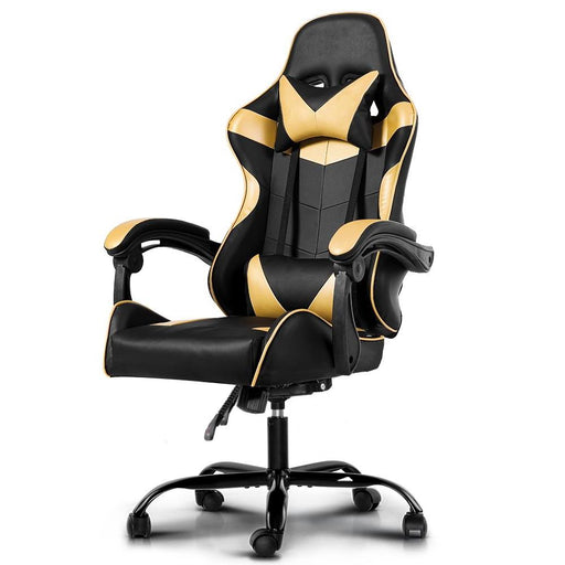 Bostin Life Racing Style Recliner Gaming Office Chair - Black And Gold Furniture >
