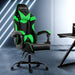 Bostin Life Racer Style Computer Gaming Office Chair - Black And Green Furniture >