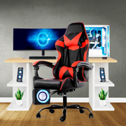 Bostin Life Racing Style Recliner Gaming Office Chair - Black And Red Furniture >