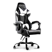 Bostin Life Racer Style Computer Gaming Office Chair - Black And White Furniture >