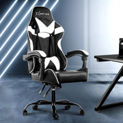 Bostin Life Racer Style Computer Gaming Office Chair - Black And White Furniture >