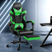 Bostin Life Gaming Office Chairs Computer Seating Racing Recliner Footrest Black Green Furniture >