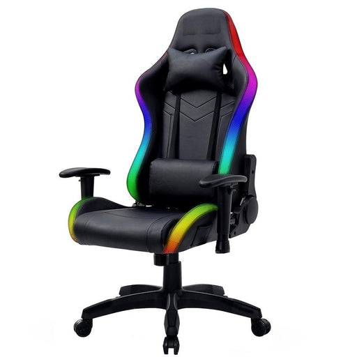 Bostin Life Racer Style Rgb Led Lights Computer Gaming Office Chair - Black Furniture >