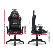 Bostin Life Racer Style Rgb Led Lights Computer Gaming Office Chair - Black Furniture >