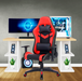 Bostin Life Racer Style Rgb Led Lights Computer Gaming Office Chair - Black And Red Furniture >