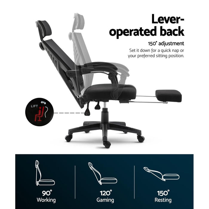 Bostin Life Gaming Office Chair Computer Desk Home Work Recliner Black Dropshipzone