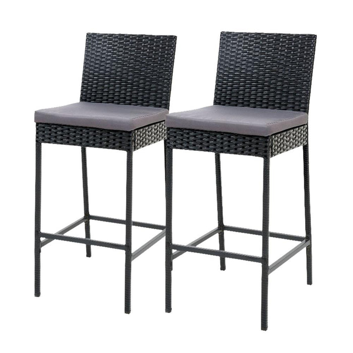 Gardeon Outdoor Bar Stools Dining Chairs Rattan Furniture X2 >