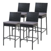 Bostin Life Outdoor Bar Stools Dining Chairs Rattan Furniture X4 Dropshipzone