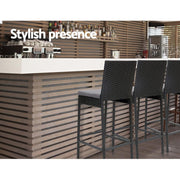 Bostin Life Outdoor Bar Stools Dining Chairs Rattan Furniture X4 Dropshipzone