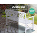 Bostin Life Garden Bench 3 Seat Patio Furniture Timber Outdoor Lounge Chair White Dropshipzone