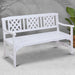 Bostin Life Garden Bench 3 Seat Patio Furniture Timber Outdoor Lounge Chair White Dropshipzone