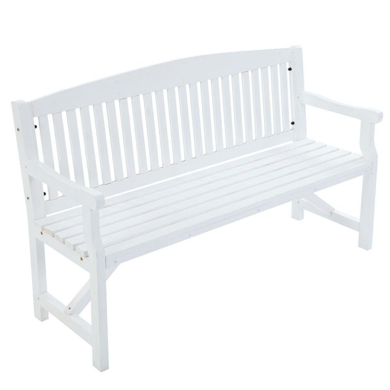 Bostin Life Wooden Garden Bench Chair Natural Outdoor Furniture Décor Patio Deck 3 Seater >