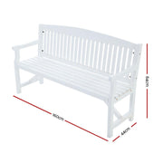 Bostin Life Wooden Garden Bench Chair Natural Outdoor Furniture Décor Patio Deck 3 Seater >