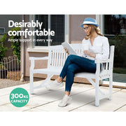 Bostin Life Wooden Garden Bench Chair Natural Outdoor Furniture Décor Patio Deck 3 Seater >