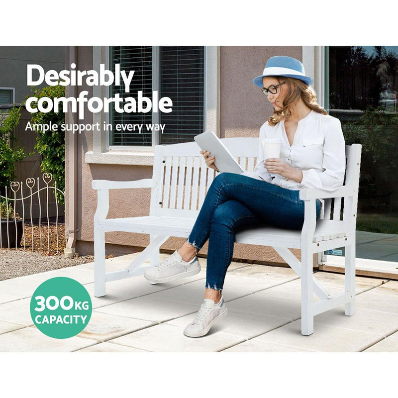 Bostin Life Wooden Garden Bench Chair Natural Outdoor Furniture Décor Patio Deck 3 Seater >