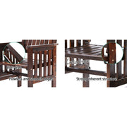 Bostin Life Gardeon Garden Bench Chair Table Loveseat Wooden Outdoor Furniture Patio Park Charcoal