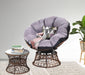 Bostin Life Papasan Chair And Side Table - Brown Furniture > Outdoor