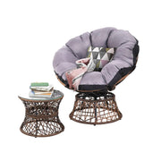 Bostin Life Papasan Chair And Side Table - Brown Furniture > Outdoor