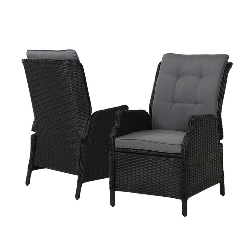 Bostin Life Recliner Chair Sun Lounge Setting Outdoor Furniture Patio Wicker Sofa Dropshipzone