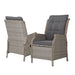 Bostin Life Recliner Chairs Sun Lounge Outdoor Setting Patio Furniture Garden Wicker Dropshipzone