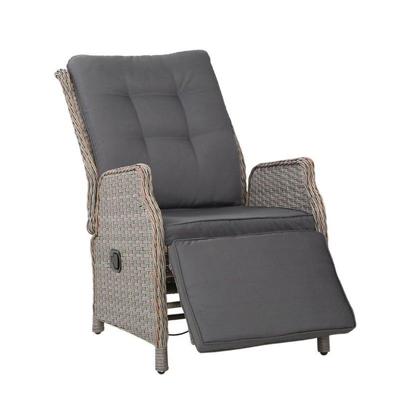 Bostin Life Sun Lounge Setting Recliner Chair Outdoor Furniture Patio Wicker Sofa Dropshipzone