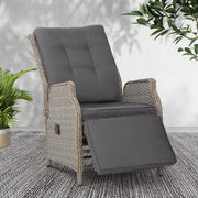 Bostin Life Sun Lounge Setting Recliner Chair Outdoor Furniture Patio Wicker Sofa Dropshipzone