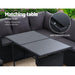 Bostin Life Outdoor Furniture Dining Setting Sofa Set Lounge Wicker 9 Seater Black Dropshipzone