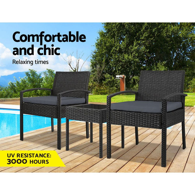 Bostin Life 3-Piece Outdoor Set - Black Dropshipzone