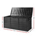Bostin Life Giantz 290L Outdoor Storage Box Lockable Weatherproof Garden Deck Toy Shed All Black