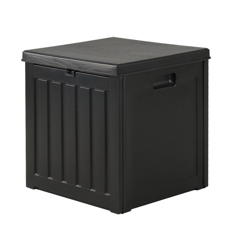 Outdoor 80L Weatherproof Garden Tools Storage Box Black
