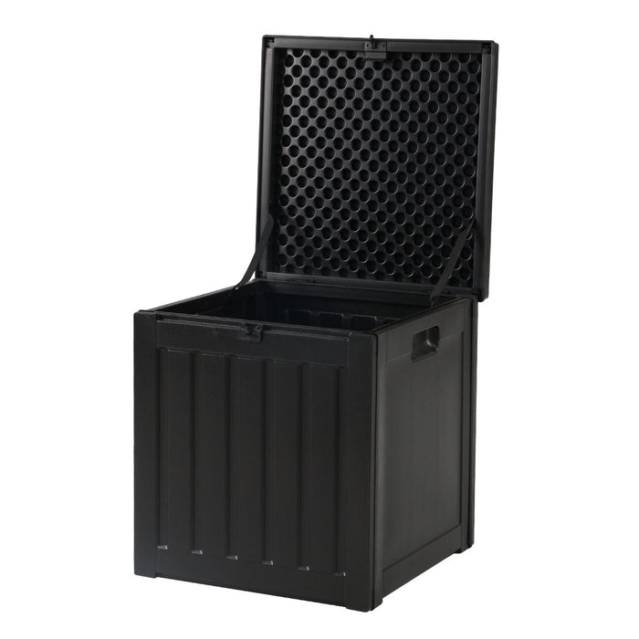 Outdoor 80L Weatherproof Garden Tools Storage Box Black
