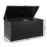 Bostin Life Gardeon Outdoor Storage Box Container Garden Toy Indoor Tool Chest Sheds 270L Black