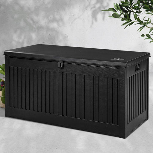 Bostin Life Gardeon Outdoor Storage Box Container Garden Toy Indoor Tool Chest Sheds 270L Black
