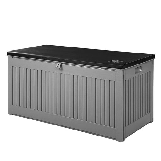 Bostin Life Gardeon Outdoor Storage Box Container Garden Toy Indoor Tool Chest Sheds 270L Dark Grey
