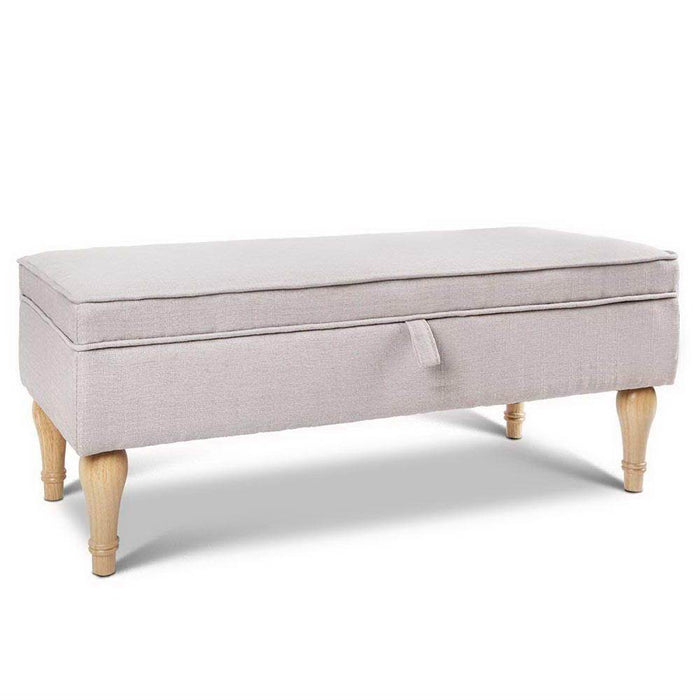 Bostin Life Artiss Fabric Storage Ottoman - Beige Dropshipzone