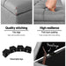 Bostin Life Blanket Box Storage Ottoman Fabric Foot Stool Grey Dropshipzone