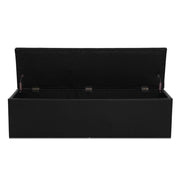 Bostin Life Artiss Storage Ottoman Blanket Box Black Large Leather Rest Chest Toy Foot Stool
