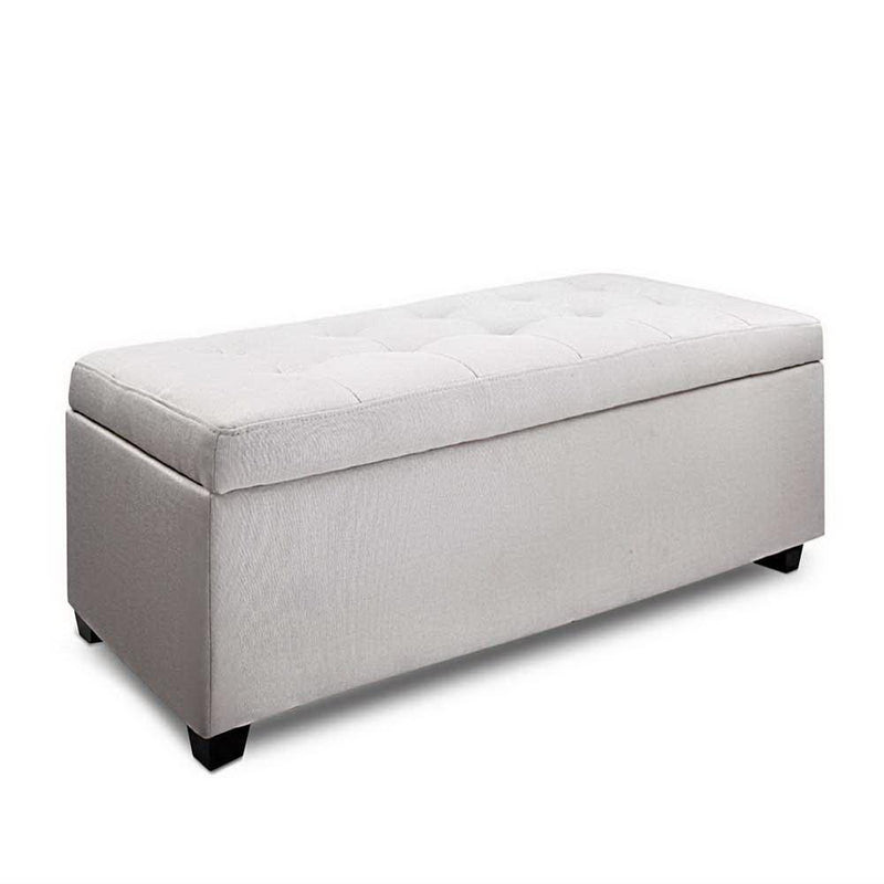 Bostin Life Artiss Large Fabric Storage Ottoman - Beige Dropshipzone