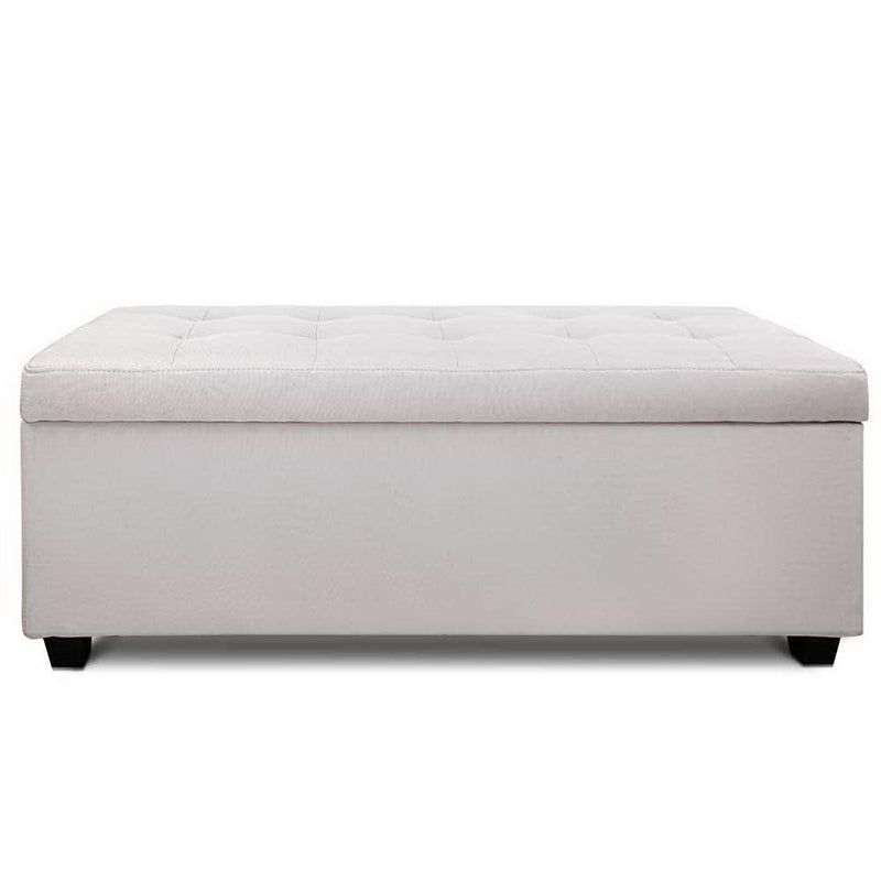 Bostin Life Artiss Large Fabric Storage Ottoman - Beige Dropshipzone