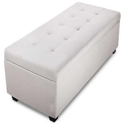 Bostin Life Artiss Large Fabric Storage Ottoman - Beige Dropshipzone