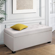 Bostin Life Artiss Large Fabric Storage Ottoman - Beige Dropshipzone