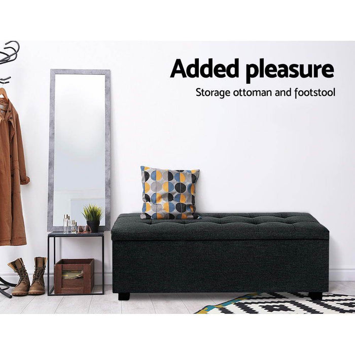Premium Storage Ottoman - Charcoal Furniture > Bedroom