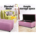 Bostin Life Premium Storage Ottoman - Pink Furniture > Bedroom