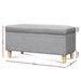 Keezi Storage Ottoman Blanket Box Toy Chest Kids Foot Stool Couch Light Grey Furniture > Bedroom