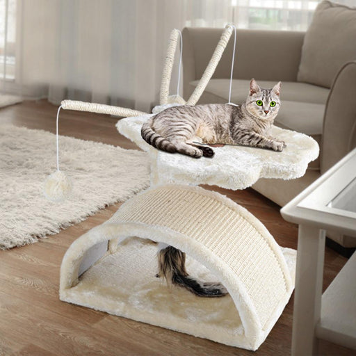 Bostin Life I.pet Cat Tree 45Cm Trees Scratching Post Scratcher Tower Condo House Furniture Wood