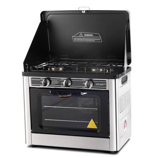 Bostin Life 3 Burner Portable Oven - Silver & Black Appliances > Kitchen