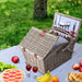Bostin Life Alfresco Deluxe 4 Person Picnic Basket Baskets Outdoor Insulated Blanket Dropshipzone