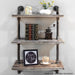 Bostin Life Artiss Display Shelves Wall Brackets Bookshelf Industrial Diy Pipe Shelf Rustic