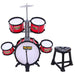 Bostin Life Keezi Kids 7 Drum Set Junior Drums Kit Musical Play Toys Childrens Mini Big Band Baby &